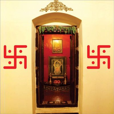 Wall1ders 2 Swastik Mirror Stickers - Acrylic Wall Mirror Decor, Stickers for Hall, Bedroom, Kitchen-Self-Adhesive