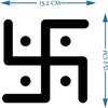Wall1ders 2 Swastik Mirror Stickers - Acrylic Wall Mirror Decor, Stickers for Hall, Bedroom, Kitchen-Self-Adhesive view 2
