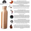 MustHaves Copper Water Bottle, 1000ml, Set of 1, Copper view 4