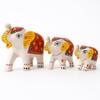 DreamKraft Paper Mache Handcrafted Set of 3 Elephant Action Showpiece Idols for Home Decor and Gift Purpose(White) view 2