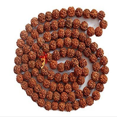 NEERAJ - Panch Mukhi Rudraksha Mala - Rudraksha Seeds Ornament Rosary Japa Mala Necklace - Rudraksha Mala for Positive Vibes, Meditation, Mantra Japa Mala, Shiv Blessings - 108+1 beads for Daily Wear, Yoga, Stress Relief & Health Benefits"