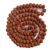 NEERAJ - Panch Mukhi Rudraksha Mala - Rudraksha Seeds Ornament Rosary Japa Mala Necklace - Rudraksha Mala for Positive Vibes, Meditation, Mantra Japa Mala, Shiv Blessings - 108+1 beads for Daily Wear, Yoga, Stress Relief & Health Benefits" view 1