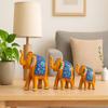 DreamKraft Paper Mache Elephant Showpiece for Enhance Home Decor - Yellow (Set of 3), Traditional, Artistic, Home Decor view 3