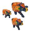 DreamKraft Paper Mache Handmade Elephant Showpiece Figurine for Home, Housewarming Decoration and Gift Purpose - Blue (Set of 3: Large, Medium, Small) view 2