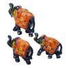 DreamKraft Paper Mache Handmade Elephant Showpiece Figurine for Home, Housewarming Decoration and Gift Purpose - Blue (Set of 3: Large, Medium, Small) view 3
