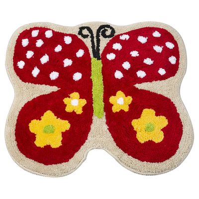 Saral Home Microfiber Anti-Skid Bathmat -(Red, 45X55 CM)