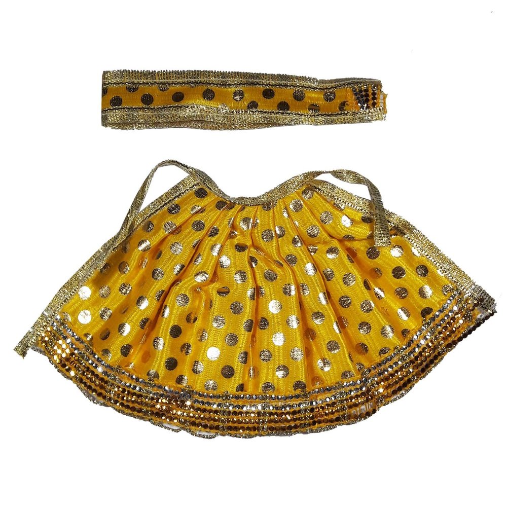 Salvus App SOLUTIONS Traditional Yellow Dress for Devi MATA - Perfect for Puja and Festive Occasions (Pack of 1)