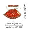 Salvus App SOLUTIONS Traditional Orange Dress for Devi MATA - Perfect for Puja and Festive Occasions (Pack of 1) view 2