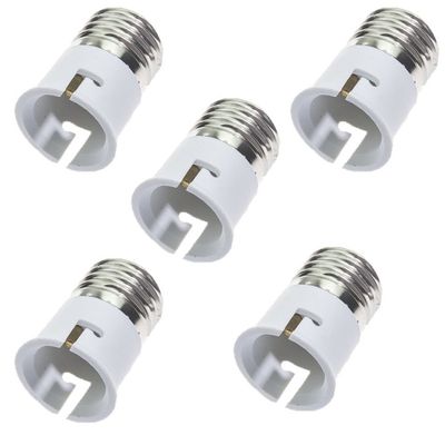 Prop It Up E27 to B22 Screw Base Socket Lamp Holder/Light Bulb Converter with Adapter ( 5 Pieces, Black or White Randomly)
