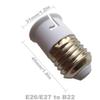 Prop It Up E27 to B22 Screw Base Socket Lamp Holder/Light Bulb Converter with Adapter ( 5 Pieces, Black or White Randomly) view 3