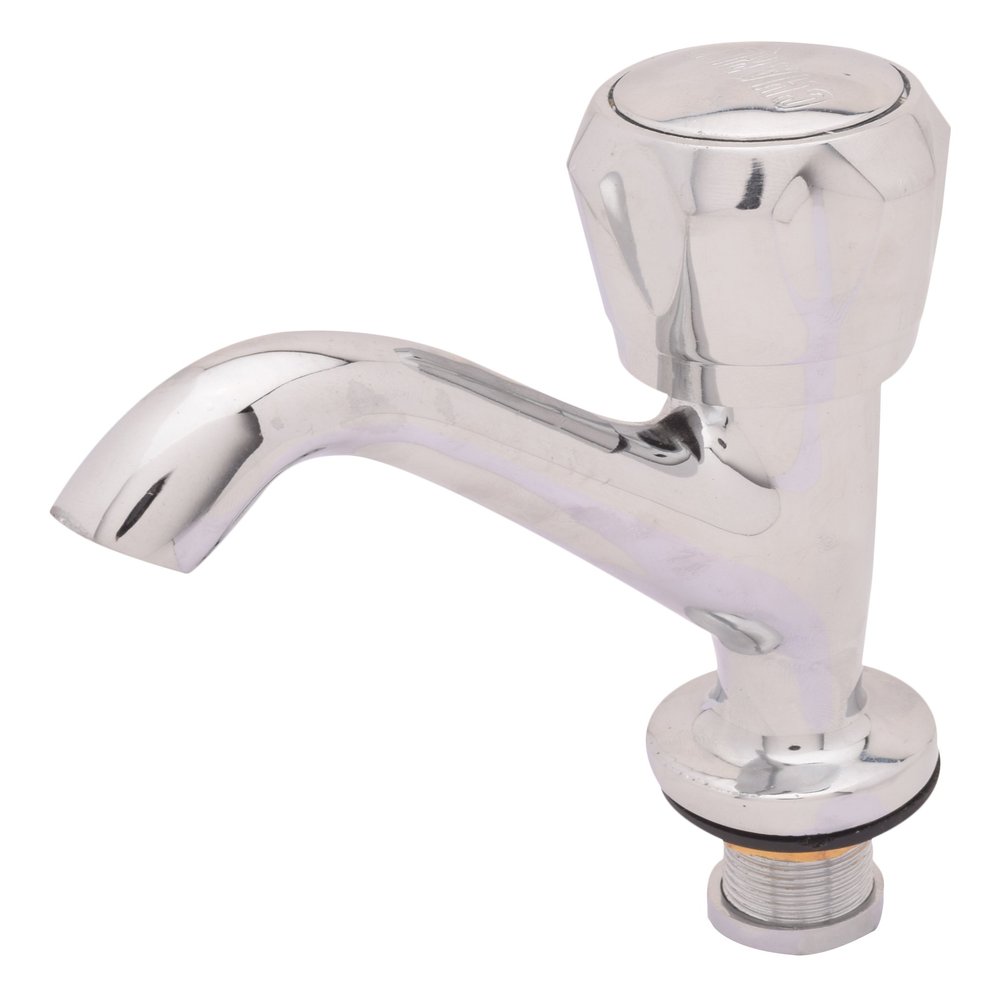 Charlie Brass High Neck wash Basin Water Tap (Chrome Polished, AH02)