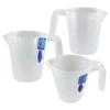 Primeway Plastic Cuisine Multipurpose Kitchen Measuring Cup Jar Tumbler | 1 Litre | 3 Pcs Set | Transparent view 1