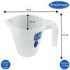 Primeway Plastic Cuisine Multipurpose Kitchen Measuring Cup Jar Tumbler | 1 Litre | 3 Pcs Set | Transparent view 2