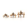 Decorative Table Top Replica of Ancient Double Barrel Canon Ball Fire Set of 3 Different Sizes view 2