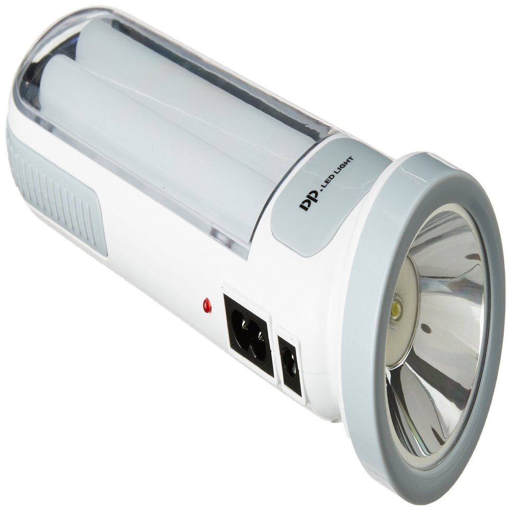 DP 7102B 6-Watt Plastic Emergency Light with Torch (White, Pack of 1), 420 Lumen