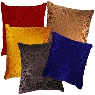 D?cor India Set of 5 Velvet Cushion Covers 40X40 cm (16X16)