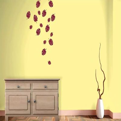 Kayra Decor Fern Reusable DIY Wall Stencil Painting for Home Decor (Plastic Sheet, 12 inch x 12 inch)