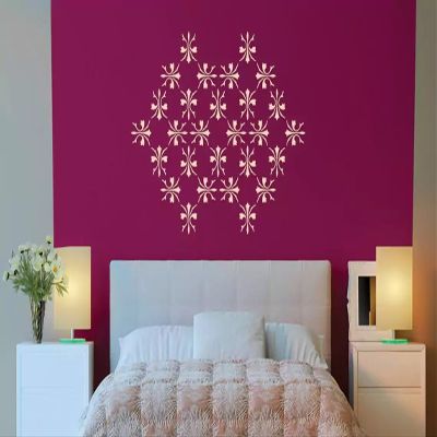 Kayra Decor Star Dust Reusable DIY Wall Stencil Painting for Home Decor (Plastic Sheet, 12 inch x 12 inch)