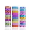 Pindia Sparkling Printed Craft Tape Shimmer Glitter Roll Set - Pack of 10 (Multicolor) view 2