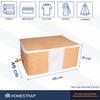 HomeStrap Big Underbed Rectangular Storage Bag Organiser (Beige, Set of 3) view 2