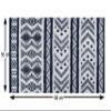 THE HOME TALK Printed Handmade Cotton Carpets | Tribal Contemporary Decorators | Area Rugs for Bedroom, Center Table, Living Room, Drawing Room, Hall | Machine Wash | 50x100 cm | Blue & White view 2