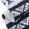 THE HOME TALK Printed Handmade Cotton Carpets | Tribal Contemporary Decorators | Area Rugs for Bedroom, Center Table, Living Room, Drawing Room, Hall | Machine Wash | 50x100 cm | Blue & White view 3