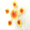 Traditionally decorated earthen diyas with wick view 1