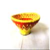 Traditionally decorated earthen diyas with wick view 3
