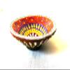 Traditionally decorated earthen diyas with wick view 3
