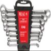 Realstf Heavy Duty Box End Ring Spanners, 8 Pcs Set with Hanging Tray view 1