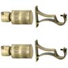 FAST Curtain Accessories CB01C Brass Antique Curtain Finial with Premium Rod Support/CLAMP/Bracket Pack of 4PCS view 1