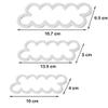 Syga 3pcs Cake Decoration Mold, DIY One-Piece Molded Fondant Roses Printing Mould Tool Set, Food Grade Cutter Modeling Tools for Christmas Party Wedding Cake in Mould Dessert Decorators, White view 2