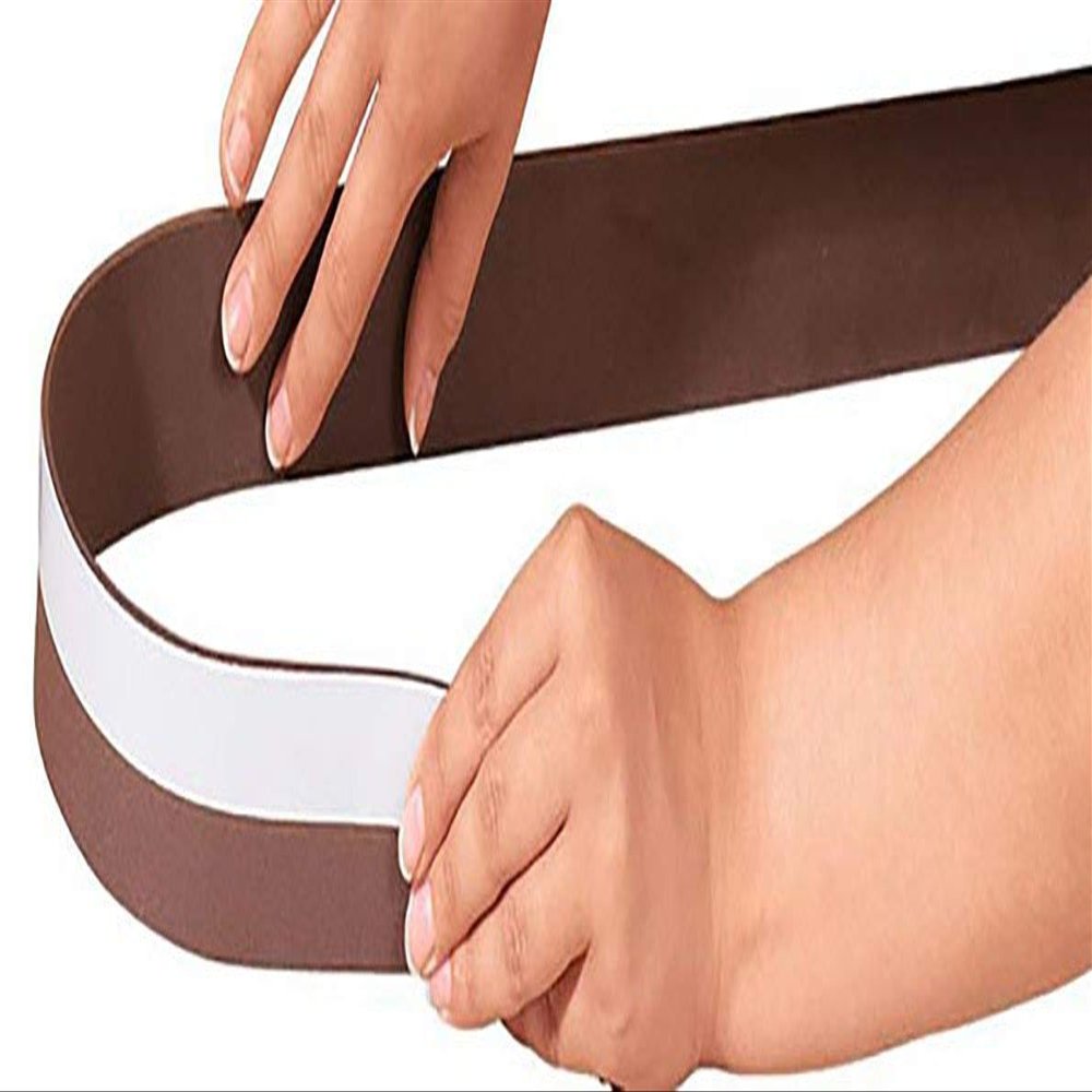 Stick&Seal (R) 35mm Wide, 3.3 Feet (1M) Long, Self Adhesive Silicone Rubber Weatherproof Door Bottom Seal (Brown)