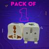 Vadda Bai India to UK Plug Adapter  Type G Travel Converter for United Kingdom, Dubai, Hong Kong, Malaysia, Singapore and Other Countries with Type G Outlets (Pack of 1) White view 2