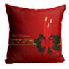 MUKESH HANDICRAFTS Merry Christmas Cushion Cover in Jute Fabric Size-(24X24 Inches) view 1
