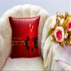 MUKESH HANDICRAFTS Merry Christmas Cushion Cover in Jute Fabric Size-(24X24 Inches) view 4