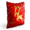 MUKESH HANDICRAFTS Merry Christmas Cushion Cover in Jute Fabric Size-(24X24 Inches) view 2