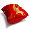MUKESH HANDICRAFTS Merry Christmas Cushion Cover in Jute Fabric Size-(24X24 Inches) view 3