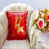 MUKESH HANDICRAFTS Merry Christmas Cushion Cover in Jute Fabric Size-(24X24 Inches) view 4