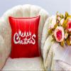 MUKESH HANDICRAFTS Merry Christmas Cushion Cover in Jute Fabric Size-(24X24 Inches) view 4
