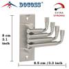 DOCOSS -Flexible 4 Pin Bathroom Hooks Cloth Hanger Wall Hook Door Robe Hooks for Hanging Keys,Clothes,Towel Steel Hook (Pack of 4, Silver) view 3