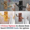 DOCOSS -Flexible 4 Pin Bathroom Hooks Cloth Hanger Wall Hook Door Robe Hooks for Hanging Keys,Clothes,Towel Steel Hook (Pack of 4, Silver) view 4