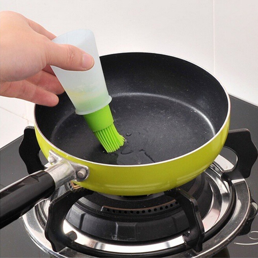 PINDIA Silicone Cooking Bottle Baster Oil Butter Brush Basting Tool