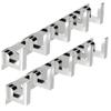 DOCOSS  -Pack of 2-Classic Glossy- 5 Pin Bathroom Cloth Hooks Hanger Door Wall Robe Hooks Rail for Hanging Keys,Clothes,Towel Steel Hook (2) view 1