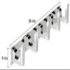 DOCOSS  -Pack of 2-Classic Glossy- 5 Pin Bathroom Cloth Hooks Hanger Door Wall Robe Hooks Rail for Hanging Keys,Clothes,Towel Steel Hook (2) view 4