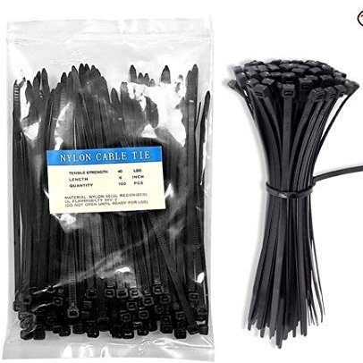 Plastic Strip Tejas Cable Tie (Black, 150 mm) 1000 Pieces