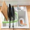 SYGA 3 Layer Adjustable Pantry Pot Lid Kitchen Organizer Bakeware Shelf Storage | Plate Dryer Tray Sink Holder (Green) 45cm*24cm view 3