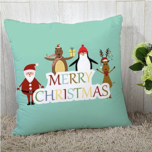 The Purple Tree Christmas Cushion Cover for Living Room Sofa (Pack of 1, 16x16 inch) Christmas Theme Cushion Cover, Sofa Cushion Cover, Christmas Decor