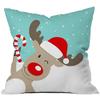 the purple tree Polyester Blend Merry Christmas Cushion Cover, 16x16 inches, Multicolour view 2
