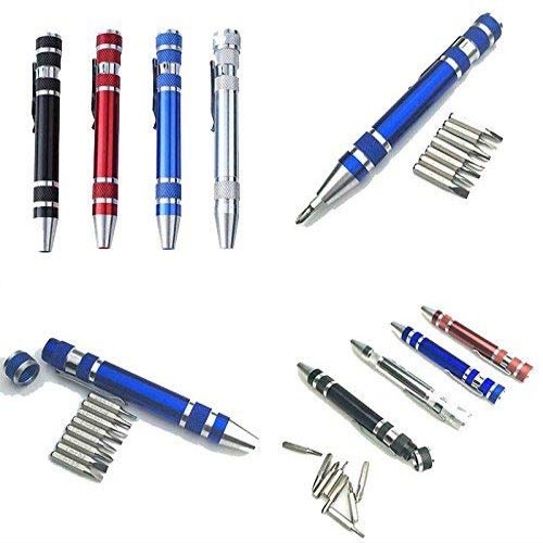 Diy Crafts 6999 Aluminum Precision Screwdriver Set Pen Style Mini Torx Slotted, Multicolor